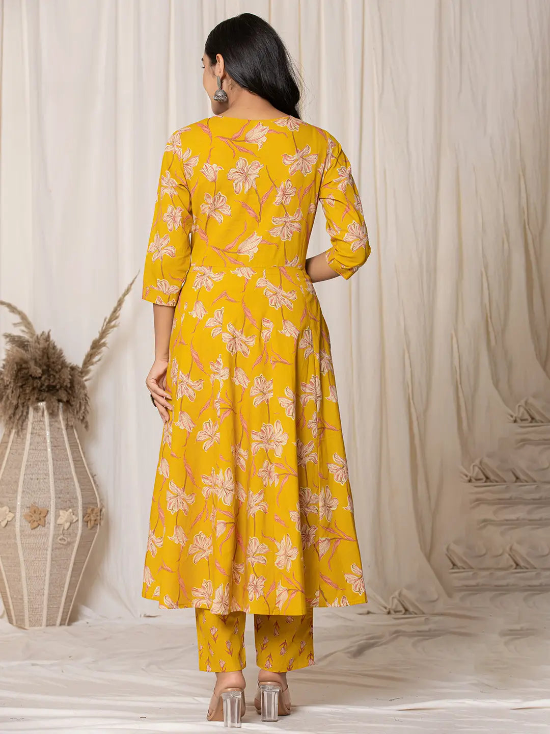 Mustard-Yellow-Cotton-Dori-Embroidery-Anarkali-Set