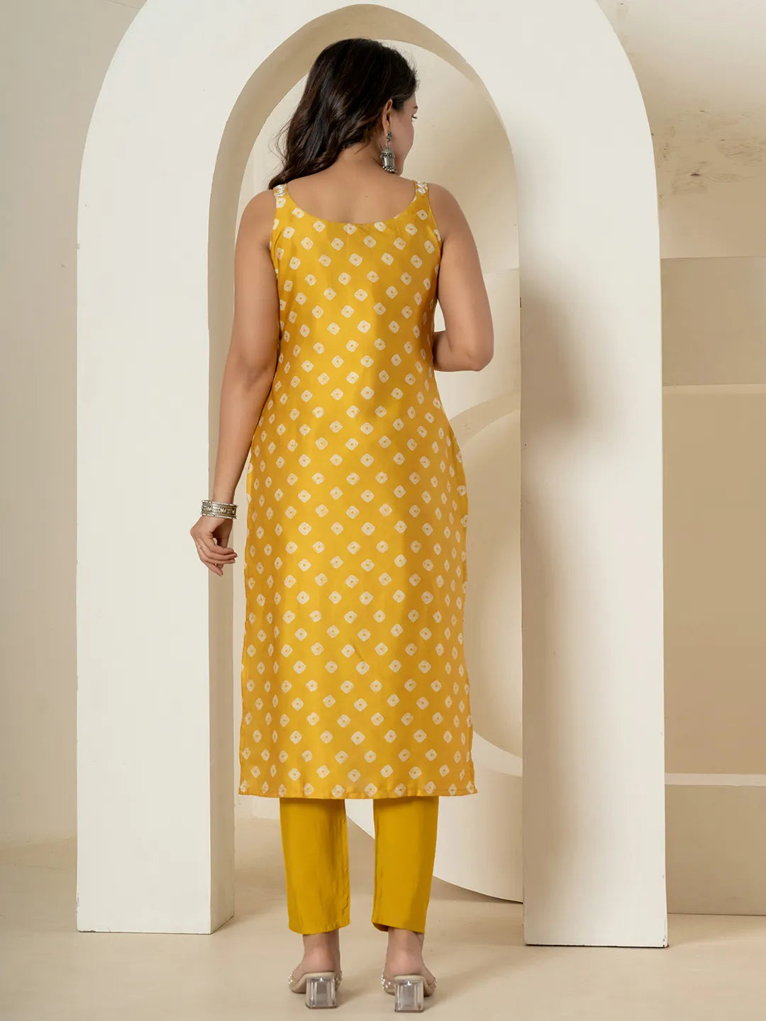 Mustard-Silk-Blend-Mirror-Work-3-Piece-Kurta-Set