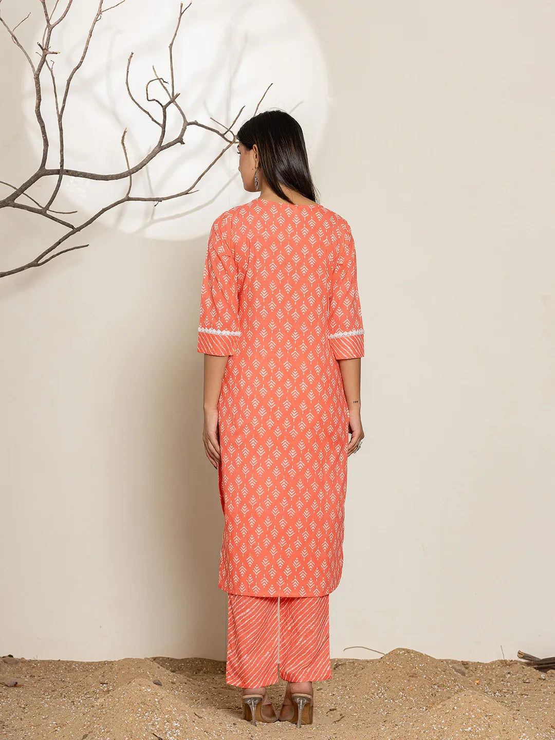 Peach-Cotton-Ethnic-Motifs-Straight-3-Piece-Kurta-Set