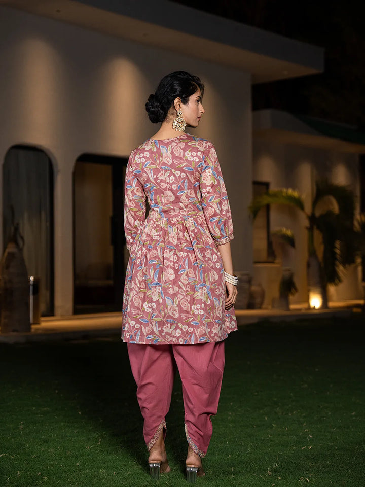 Pink-Cotton-Embroidery-A-Line-3-Piece-Kurta-Set