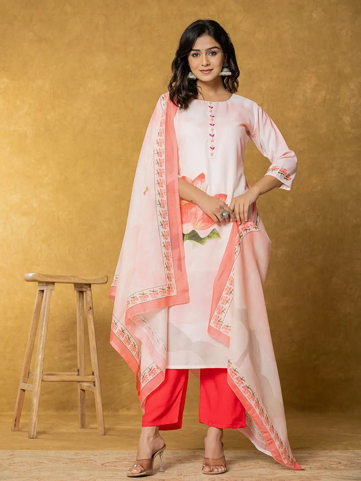 Pink-Linen-Floral-Yoke-Design-3-Piece-Kurta-Set