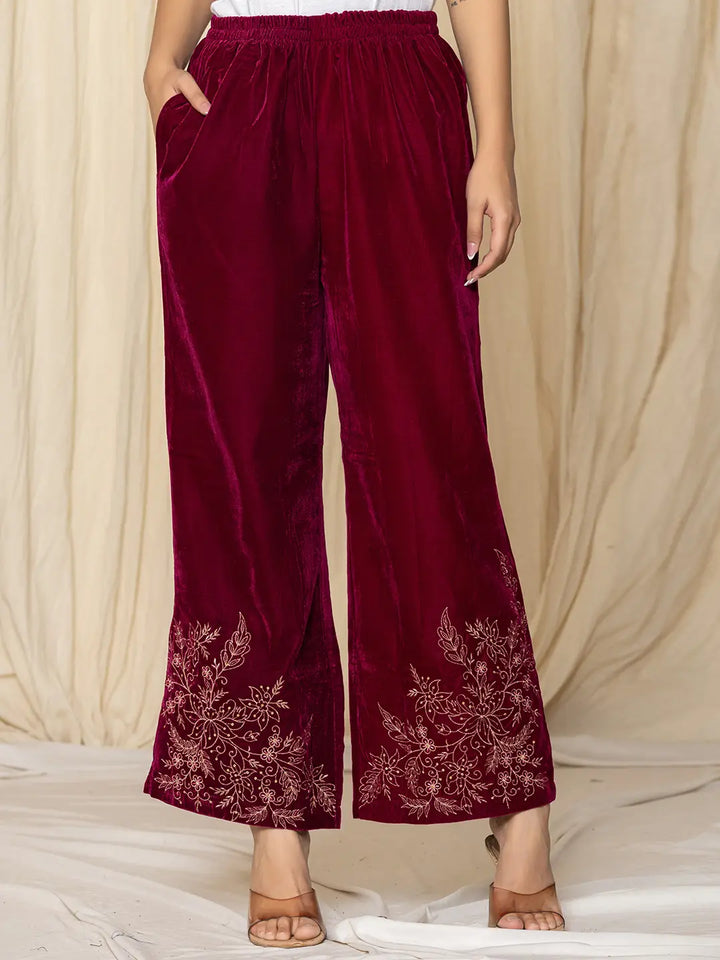 Pink-Velvet-Zari-Work-Co-Ord-Set