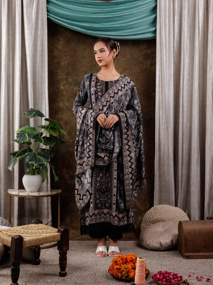 Pure-Muslin-Silk-Black-Ethnic-Motifs-3-Piece-Kurta-Set