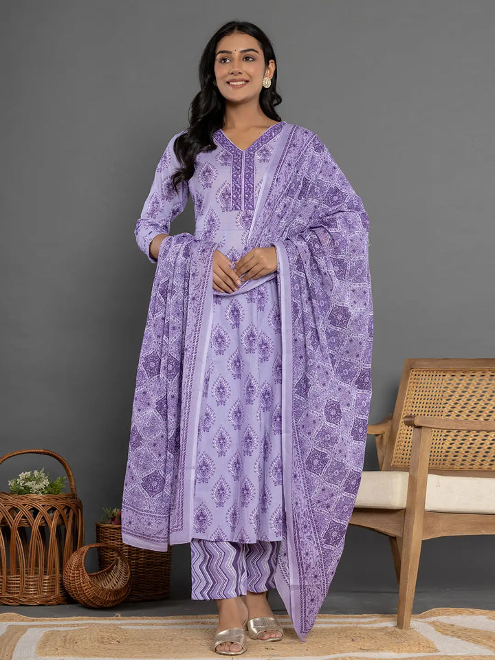 Purple-Cotton-Ethnic-Motifs-3-Piece-Kurta-Set