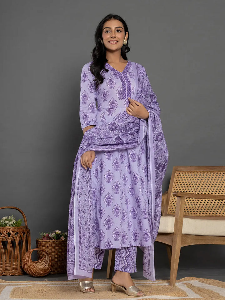 Purple-Cotton-Ethnic-Motifs-3-Piece-Kurta-Set