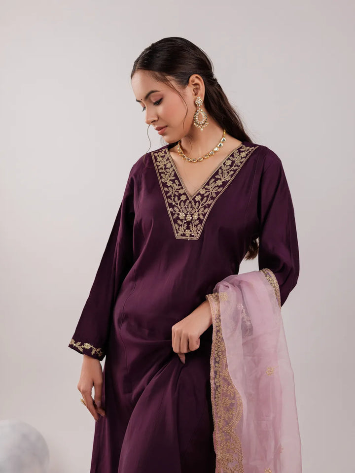 Purple-Silk-Dori-Embroidered-3-Piece-Kurta-Set