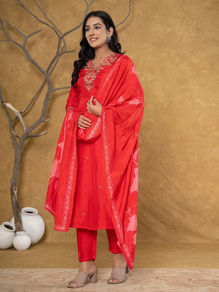 Red-Pure-Uppada-Silk-Handwork-3-Piece-Kurta-Set