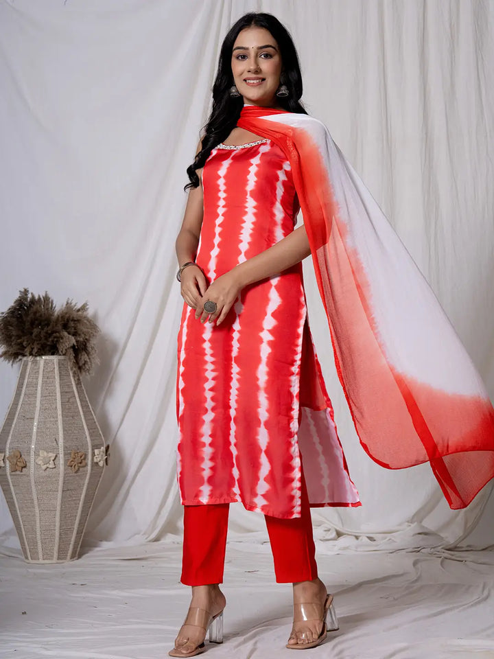 Red-Silk-Ethnic-Motif-Embroidered-3-Piece-Kurta-Set