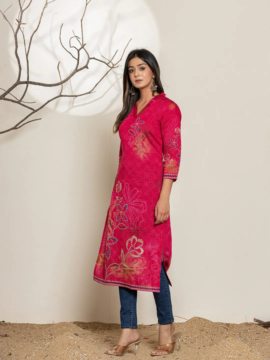 Pink-Silk-Blend-Digital-Print-Kurta