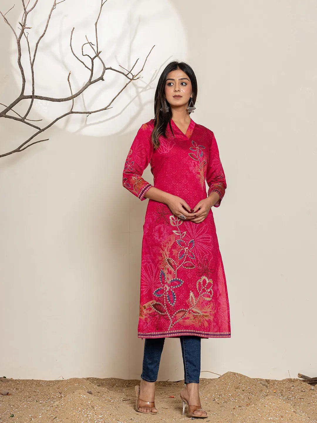 Pink-Silk-Blend-Digital-Print-Kurta