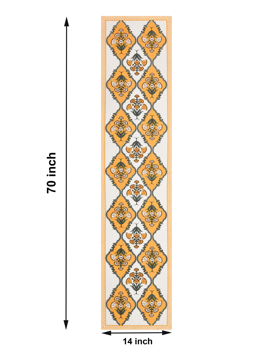 Yellow-&-White-Canvas-Cotton-Handblock-Printed-Table-Runner