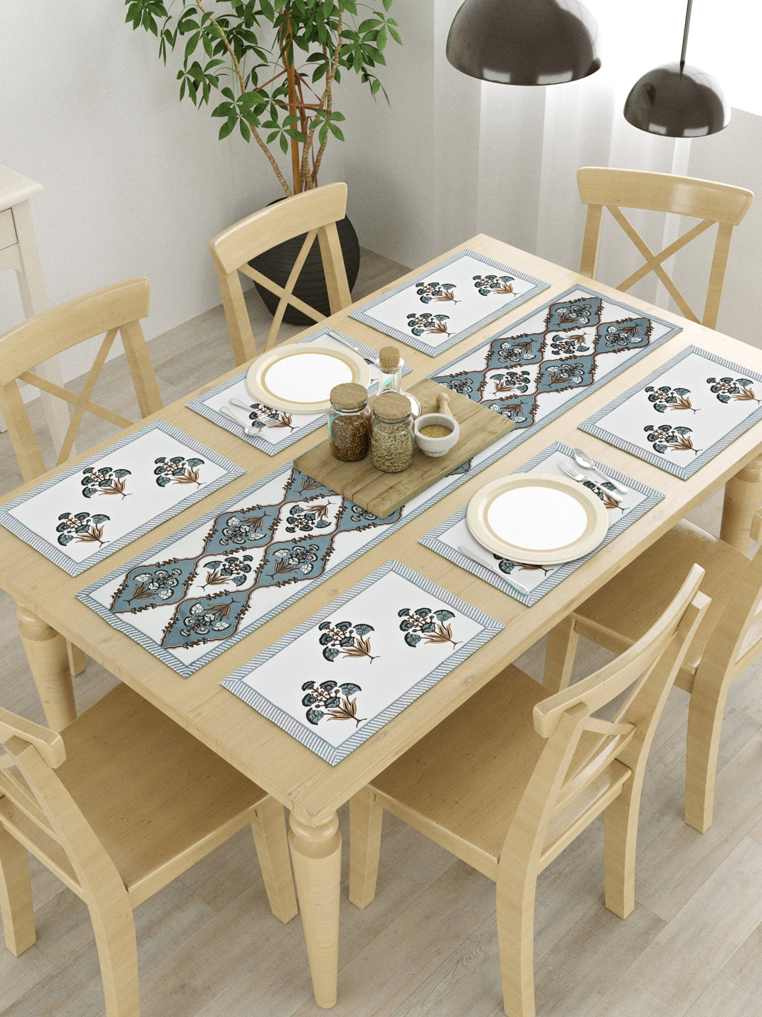 Blue-&-White-Cotton-Handblock-Printed-Table-Runner