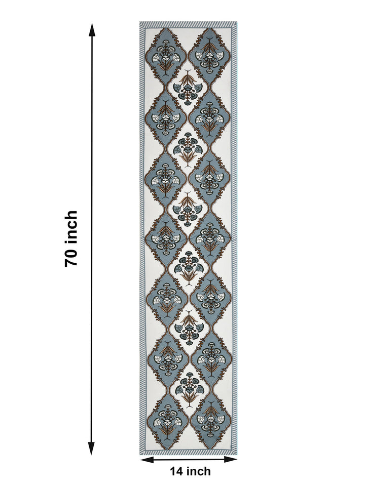 Blue-&-White-Cotton-Handblock-Printed-Table-Runner