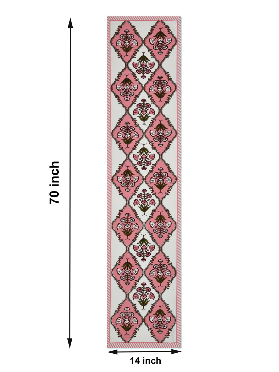 White-&-Pink-Canvas-Cotton-Handblock-Printed-Table-Runner