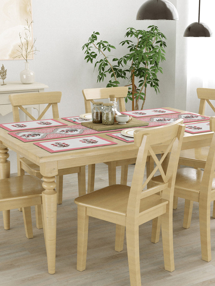 Pink-&-White-Cotton-Handblock-Printed-Table-Runner