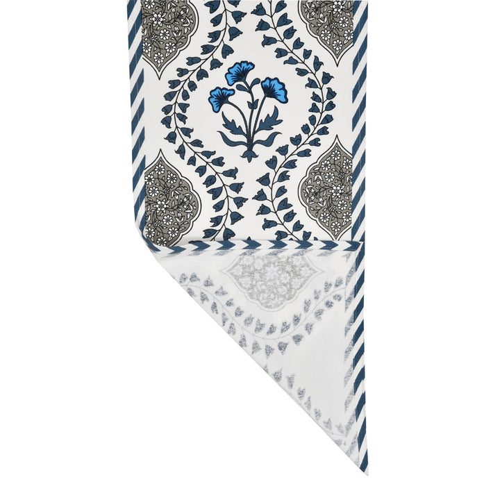 White-Cotton-Handblock-Printed-Table-Runner