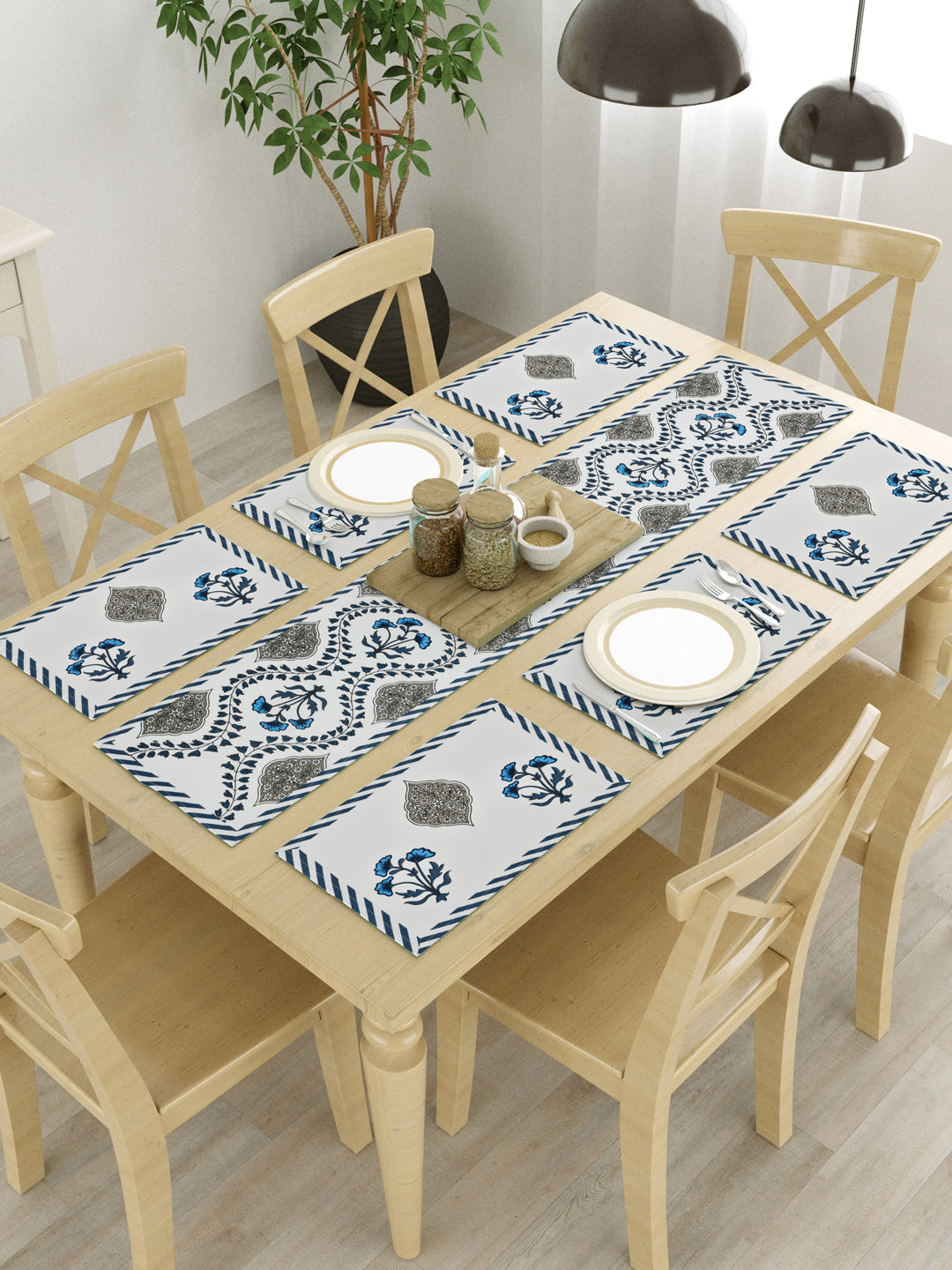 White-Cotton-Handblock-Printed-Table-Runner