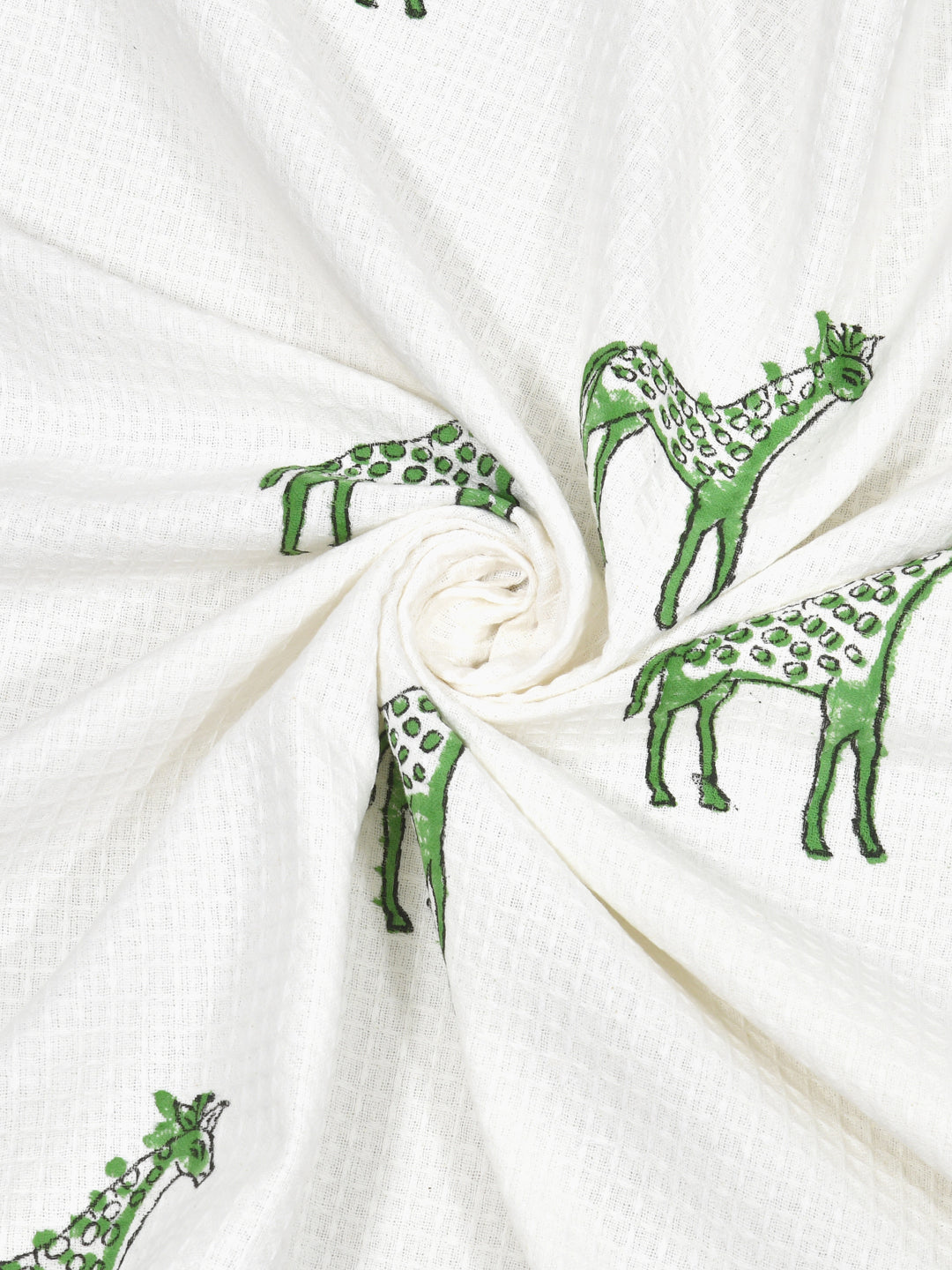 White-&-Green-Waffle-Cotton-Giraffe-Print-Towels-Gift-Set