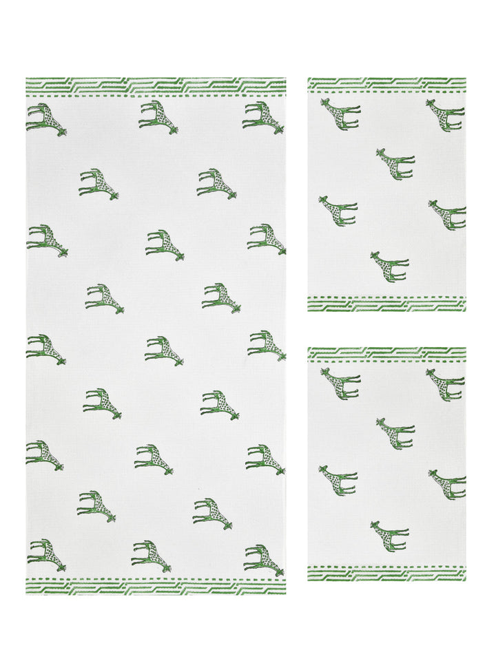 White-&-Green-Waffle-Cotton-Giraffe-Print-Towels-Gift-Set