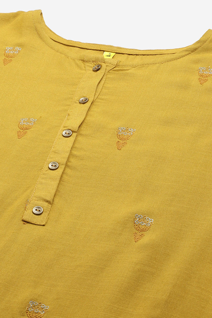 -Mustard-Cotton-Motifs-Printed-Straight-3-Piece-Kurta-Set