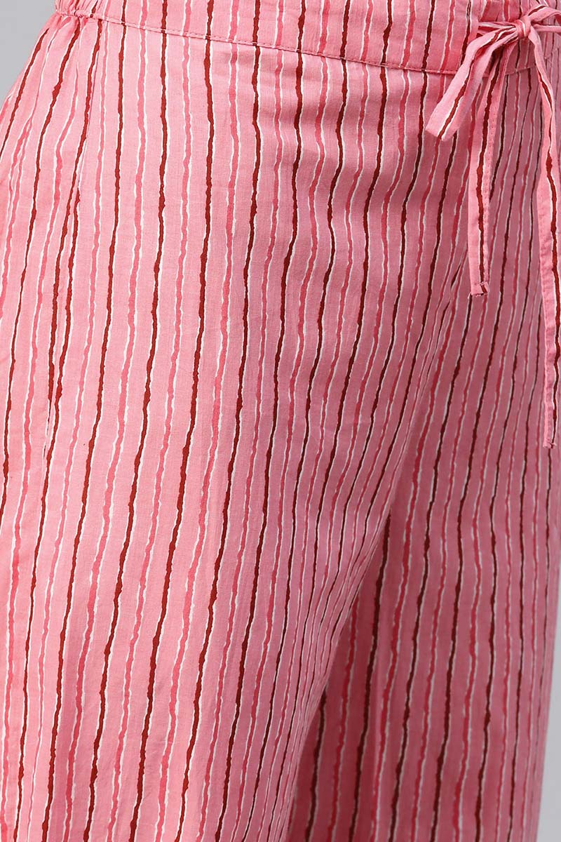 Pink-Cotton-Geometric-Printed-Straight-3-Piece-Kurta-Set