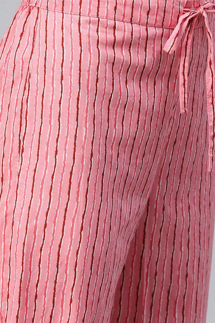 Pink-Cotton-Geometric-Printed-Straight-3-Piece-Kurta-Set