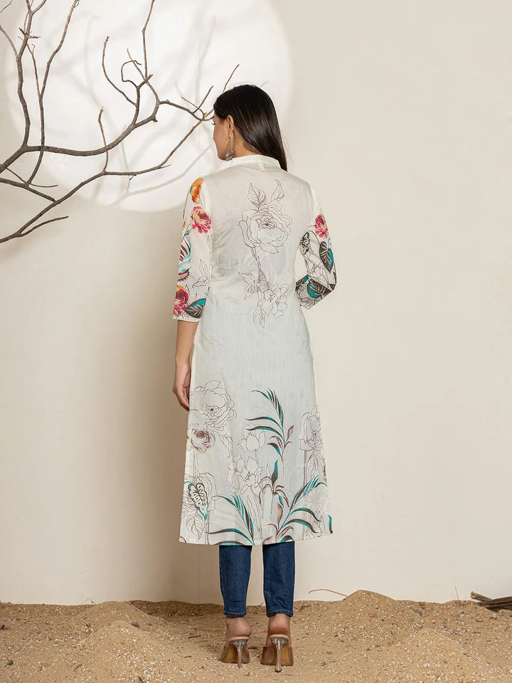 White-Silk-Blend-Digital-Floral-Print-Kurta