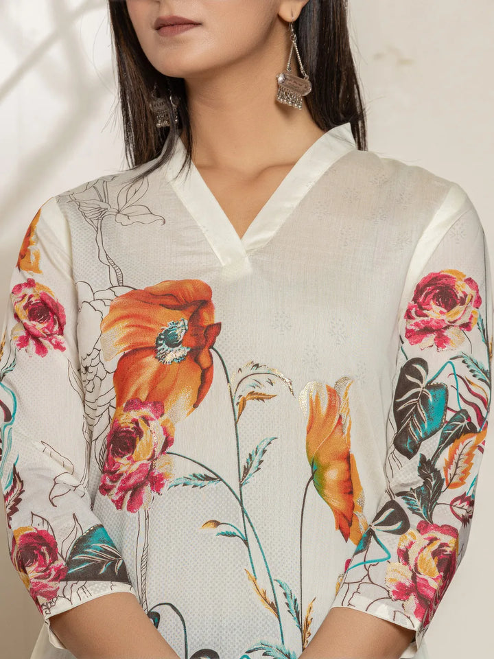 White-Silk-Blend-Digital-Floral-Print-Kurta