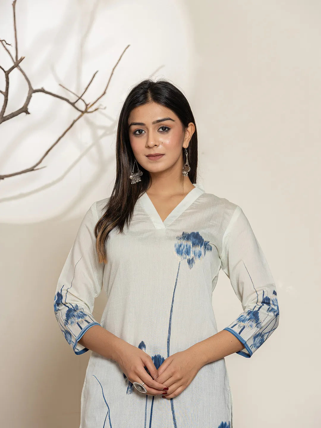 White-Silk-Blend-Floral-Digital-Print-Kurta