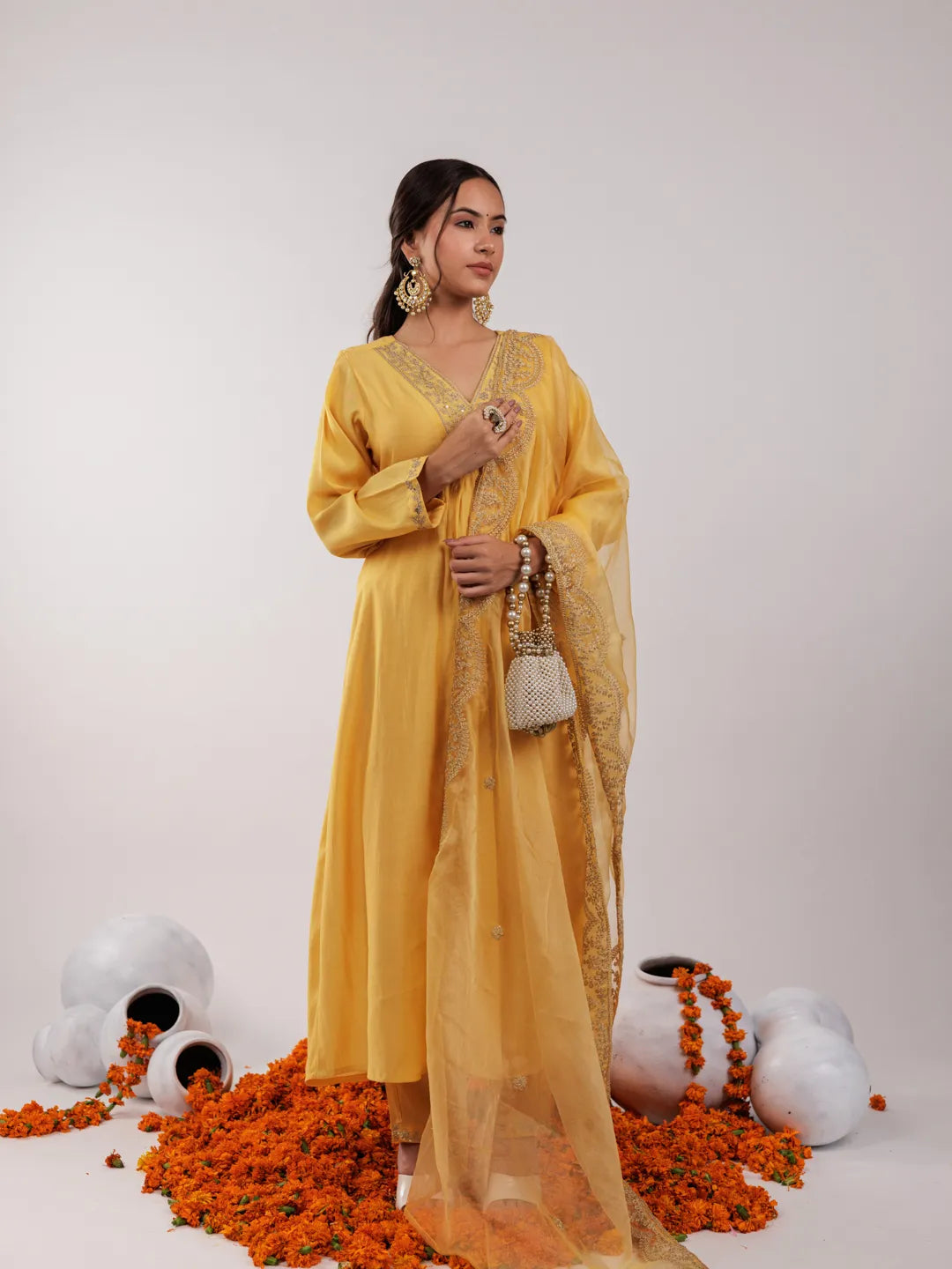 Yellow-Silk-Embroidered-3-Piece-Kurta-Set