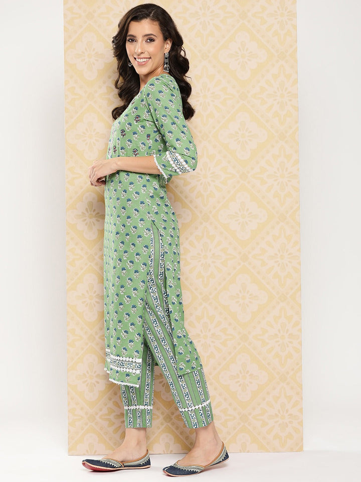 Floral-Printed-Regular-Pure-Cotton-Kurta-With-Trousers-&-With-Dupatta-1378SKDGR