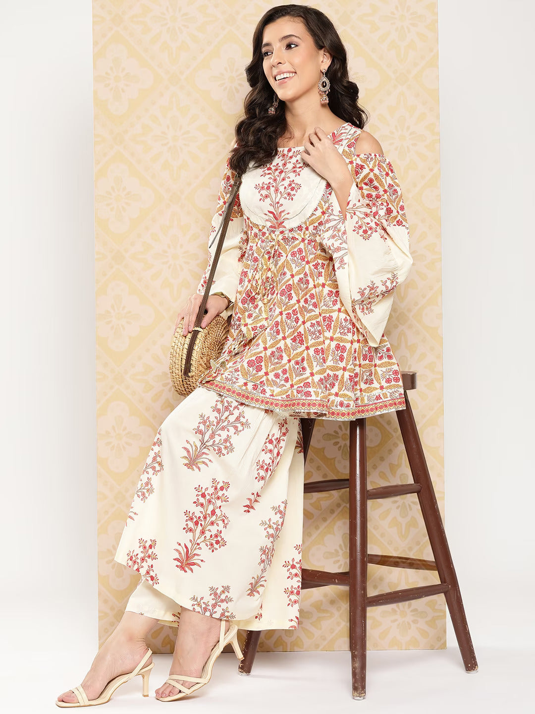 Printed Pure Cotton Ethnic Co-Ord Set