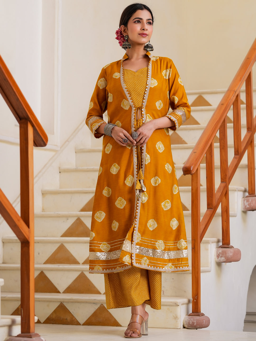 Mustard-Yellow-Printed-Top-&-Palazzo-With-Shrug-Co-Ords-1498CRDMS
