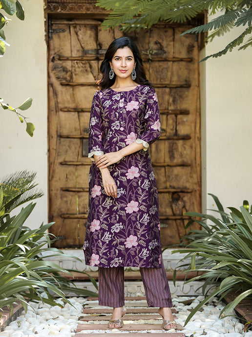 Abstract Printed Beads & Sequins Embroidered Kurta With Harem Pants - –  FASHOR