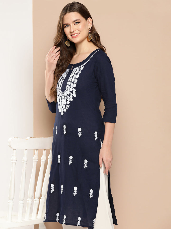 Floral-Yoke-Design-Chikankari-Kurta-1497KURNB