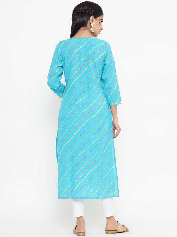 Blue-Printed-Kurta-Only