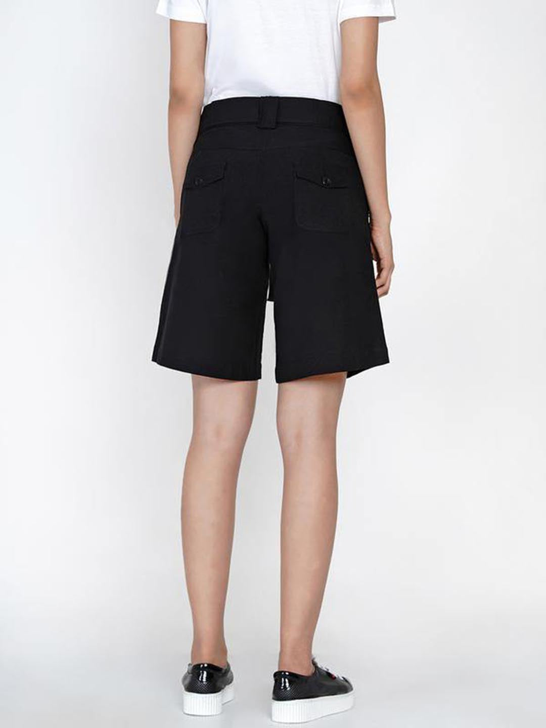 Cotton Flex Shorts With Side Fold Tabs
