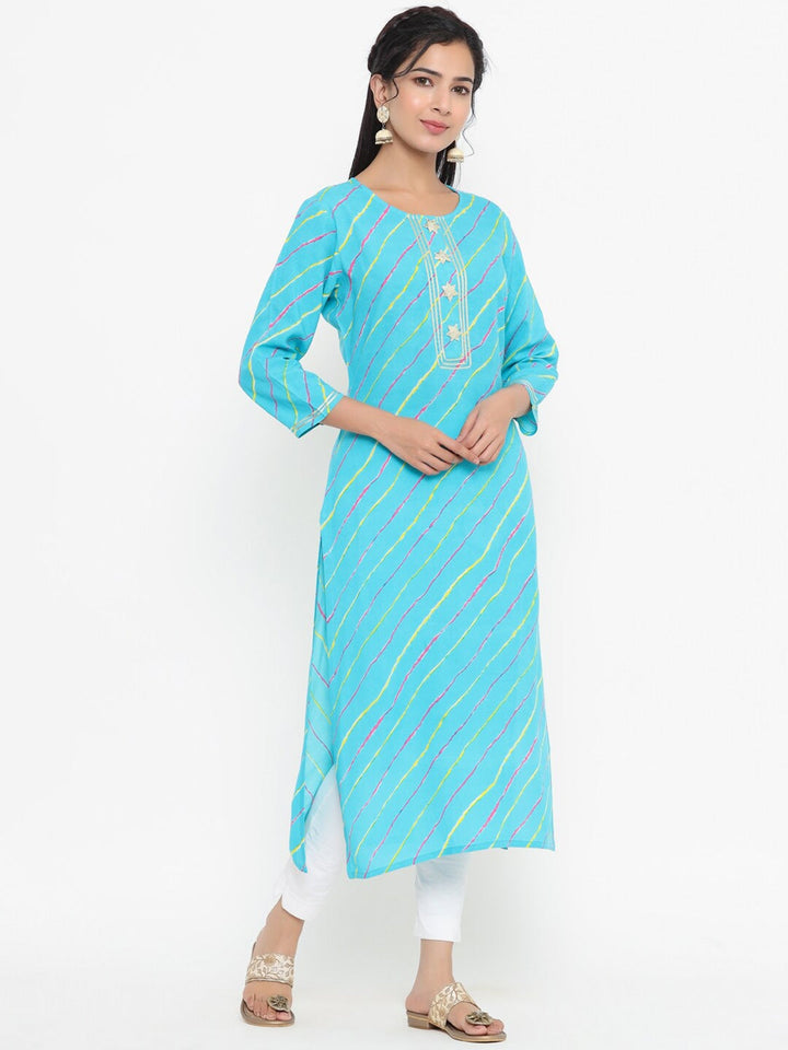 Blue-Printed-Kurta-Only