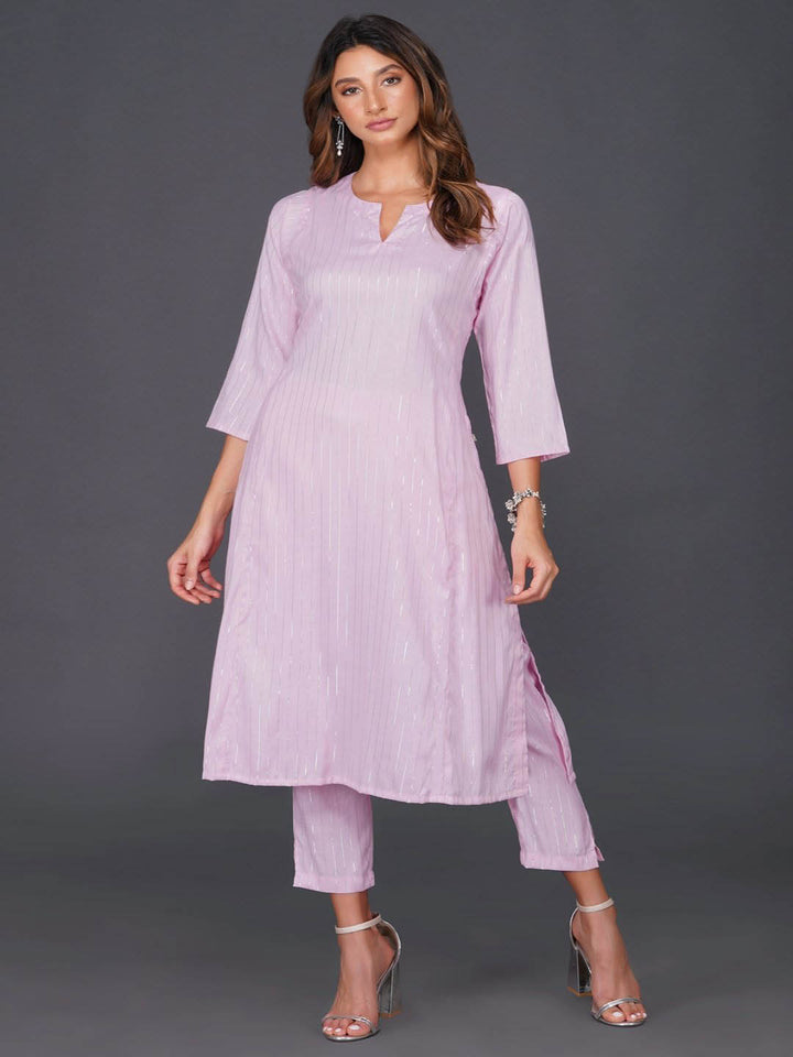 Pink Loose Fitted Kurta Only