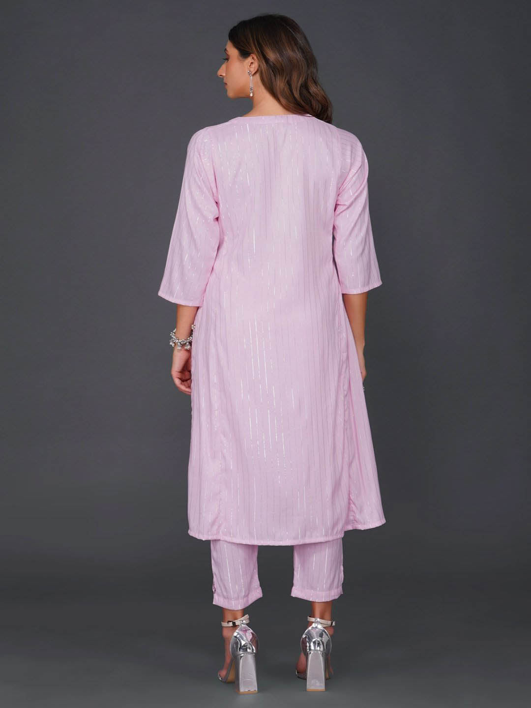 Pink Loose Fitted Kurta Only