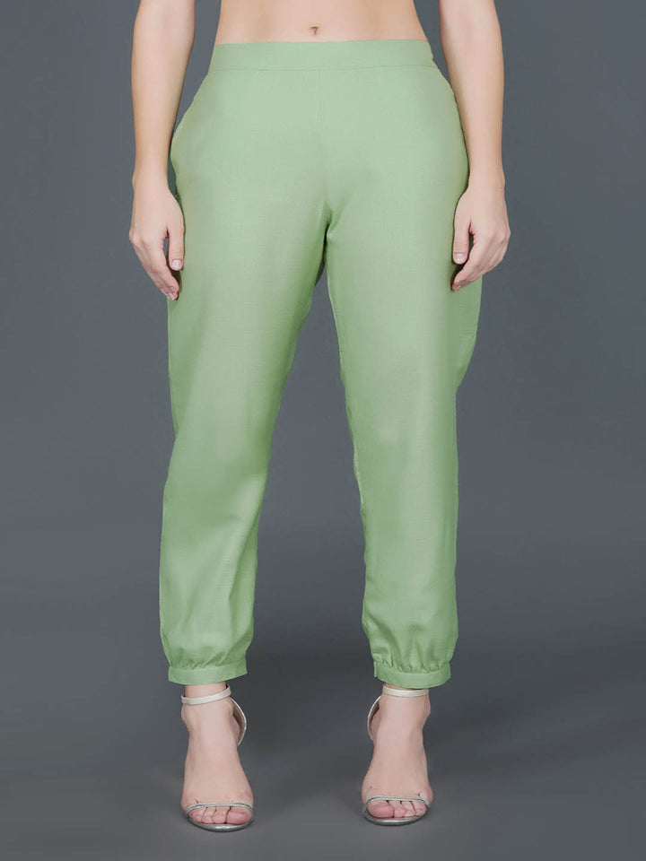 Light Green Tapered Winter Pant