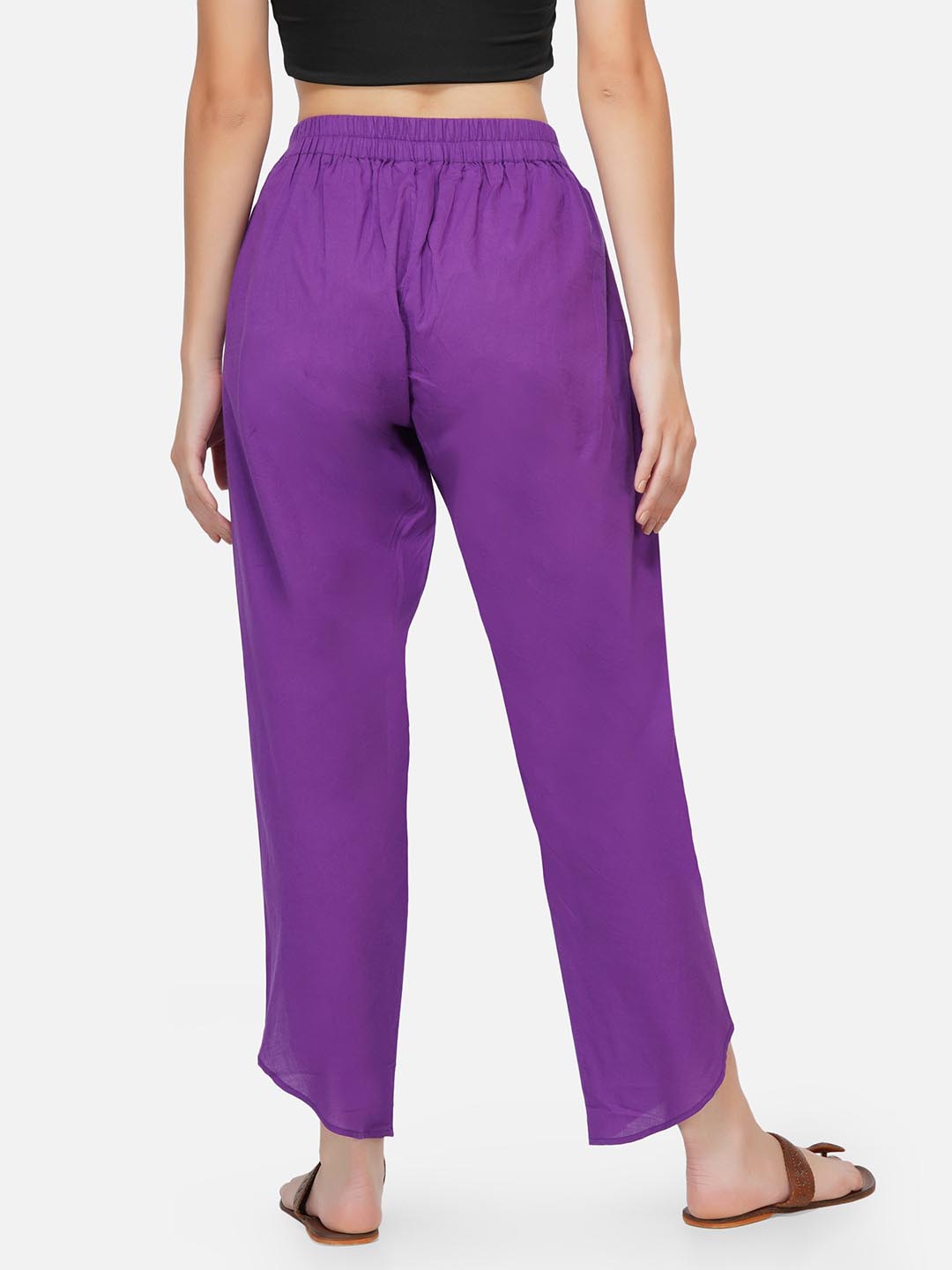 Purple Overlapping Dhoti Pants Only