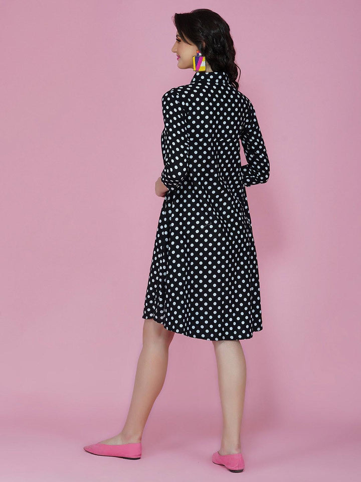 Black & White Polka Dot Cotton Dress