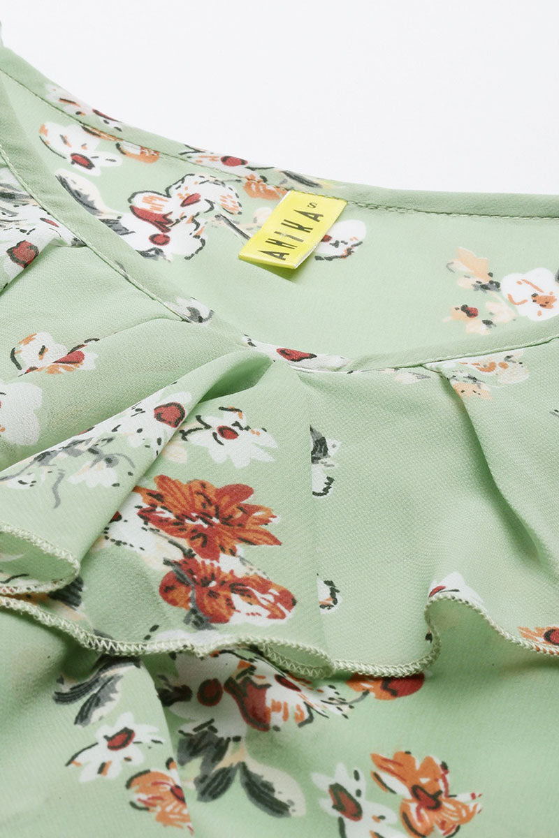 ZERESOUQ-Pale-Green-Georgette-Floral-Printed-Ruffle-Top