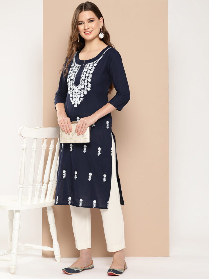 Floral-Yoke-Design-Chikankari-Kurta-1497KURNB