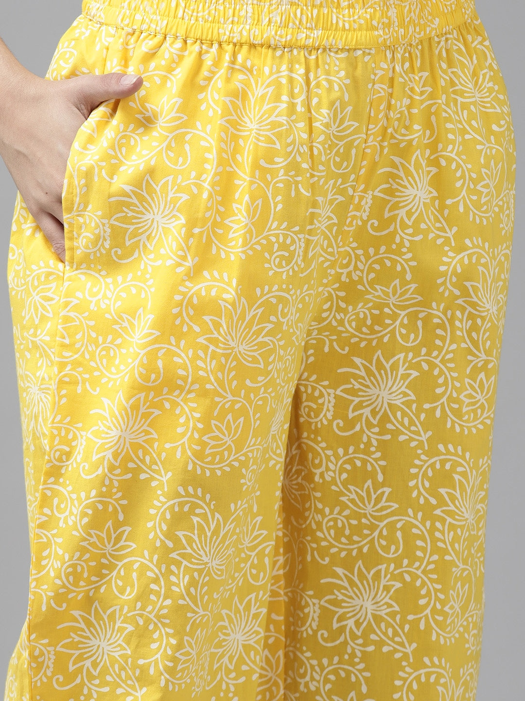 Blue & Yellow Ethnic Printed Dupatta Set Yufta Store