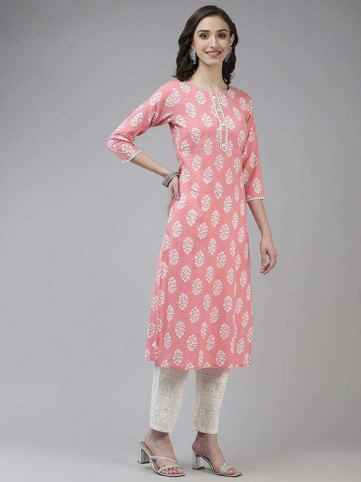 Pink Ethnic Motifs Printed Dupatta Set