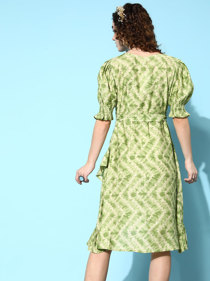 Green-Midi-Silk-Blend-Dress