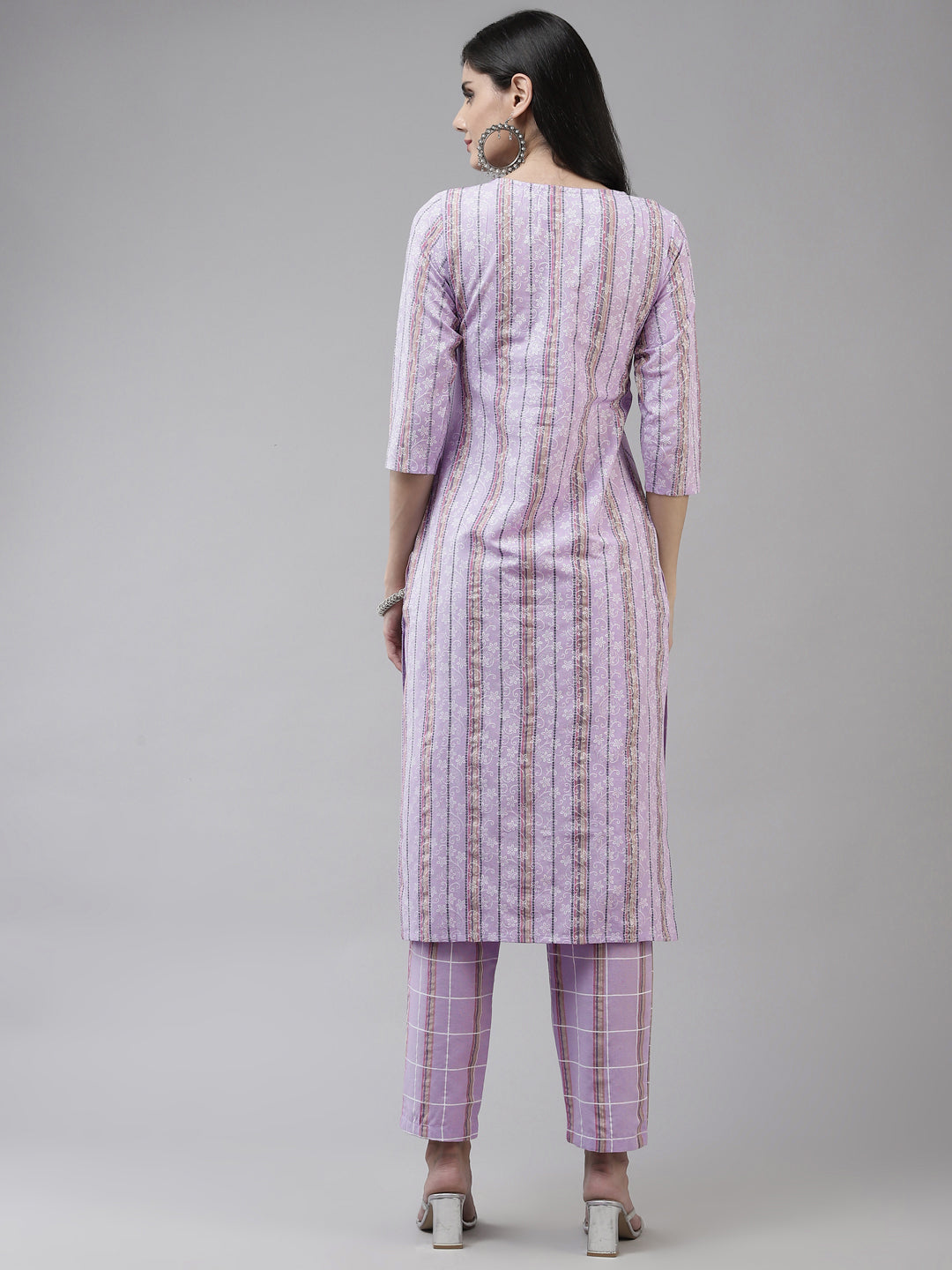 Lavender-Printed-Kurta-With-Trousers-9561SETLV