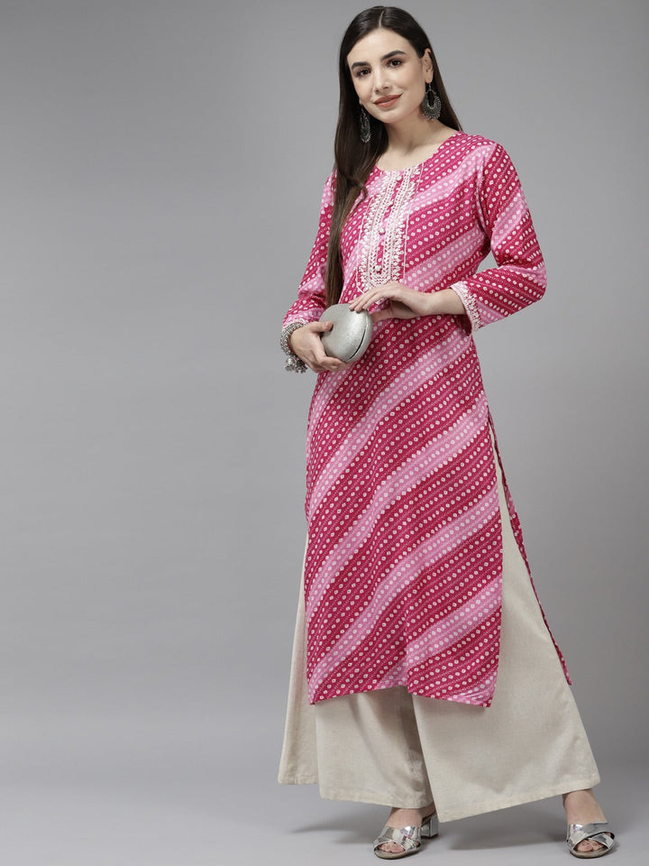 Pink-Embroidered-Viscose-Rayon-Kurta